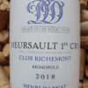 Henri Darnat Meursault Premier Cru Clos Richemont Blanc 2018