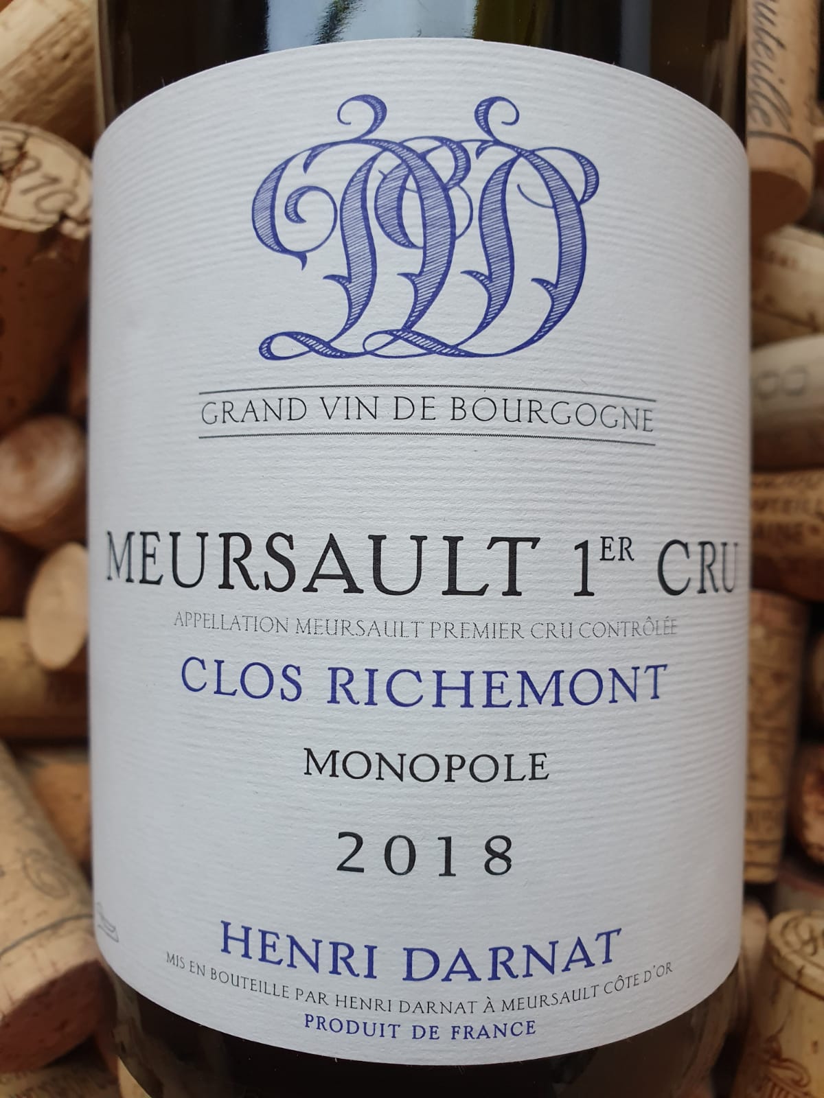 Henri Darnat Meursault Premier Cru Clos Richemont Blanc 2018