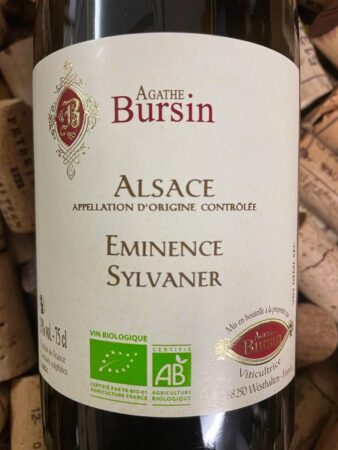 Agathe Bursin Sylvaner Eminence Alsace 2024