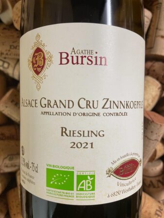 Agathe Bursin Riesling Alsace Grand Cru Zinnkoepflé 2021