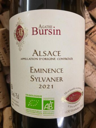 Agathe Bursin Sylvaner Eminence Alsace 2021