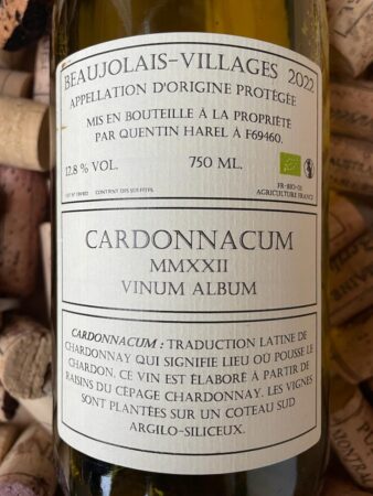 Quentin Harel Cardonnacum Beaujolais Villages Blanc 2022