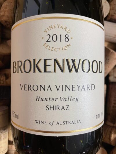Brokenwood Verona Vineyard Shiraz Hunter Valley 2018