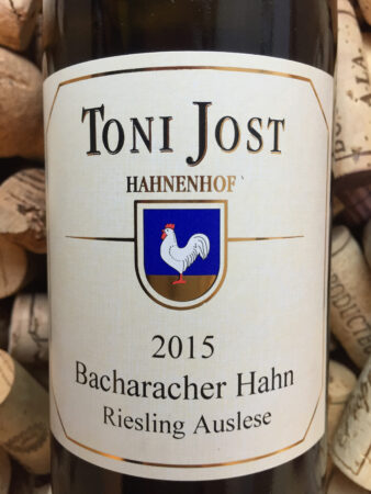 Toni Jost Bacharacher Hahn Riesling Auslese Mittelrhein 2015 500ml