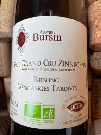 Agathe Bursin Riesling Vendanges Tardives Alsace Grand Cru Zinnkoepflé 2022